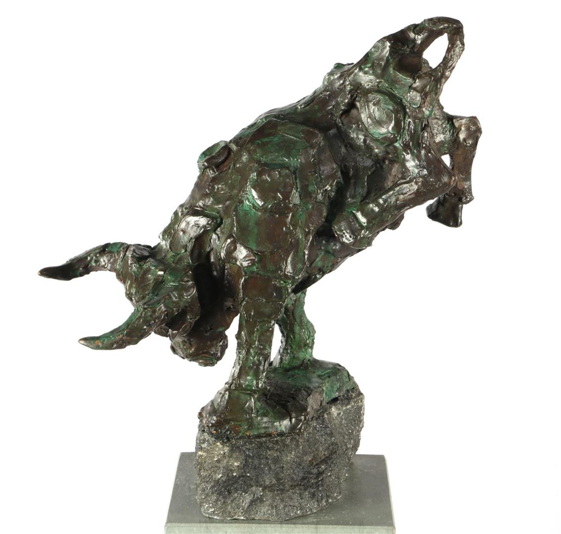 Jits Bakker (1937-2014) Bronze sculpture of a bucking bull - Bild 2 aus 4