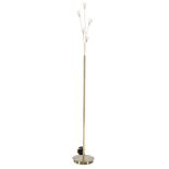 Jan des Bouvrie (1942-2020) Chrome-plated metal 5-light floor lamp