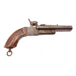 Double barrel 19th century pinfire pistol