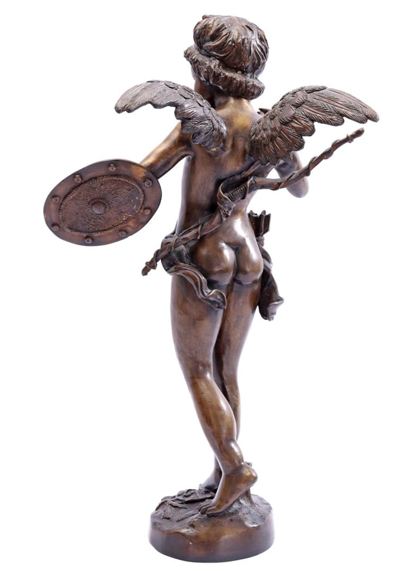Bronze statue of cupid - Image 2 of 2