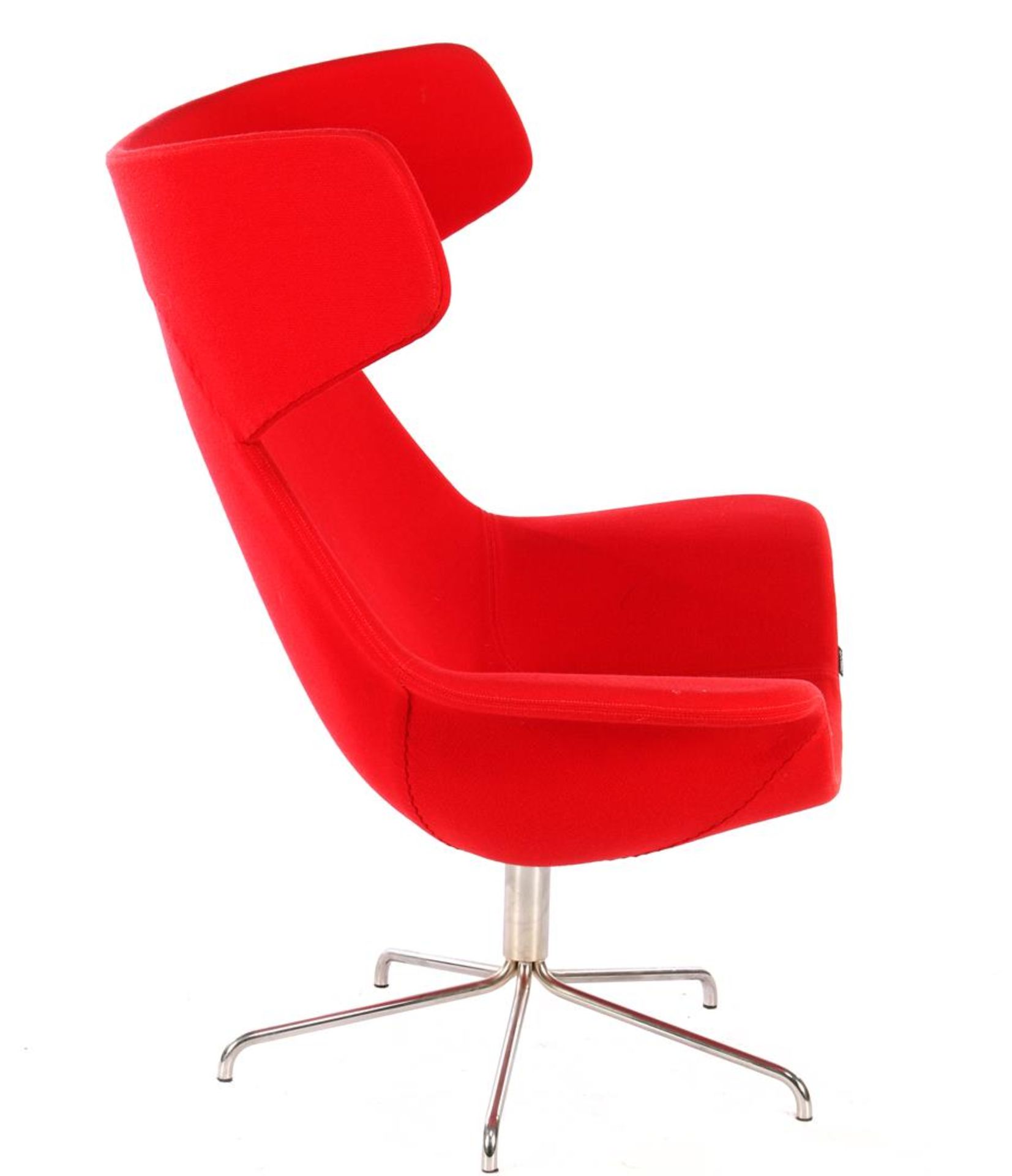 Michael Sodeau (1969-) Red upholstered lounge armchair - Bild 2 aus 2