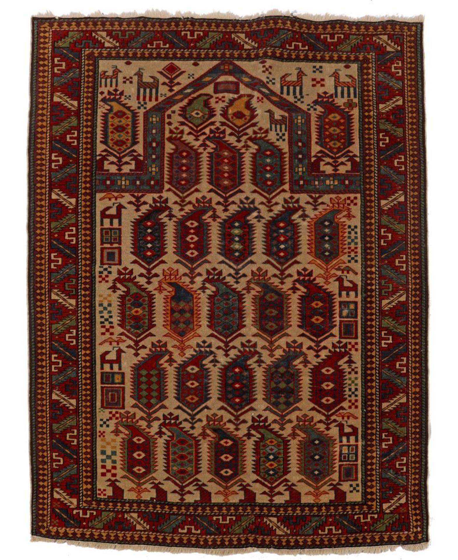 Hand-knotted oriental carpet, ca. 1900