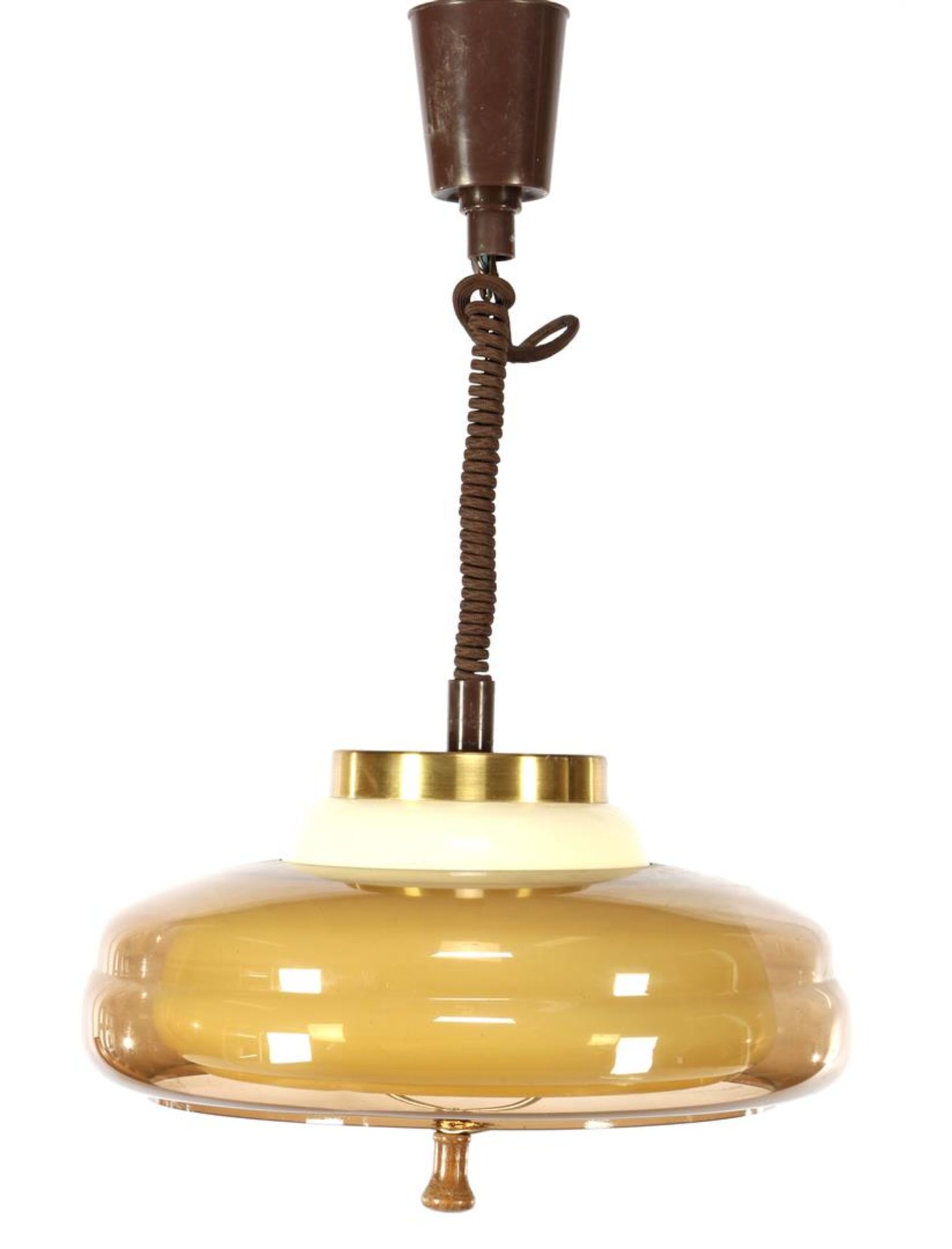 Brown metal with plastic floor table lamp  - Bild 2 aus 2