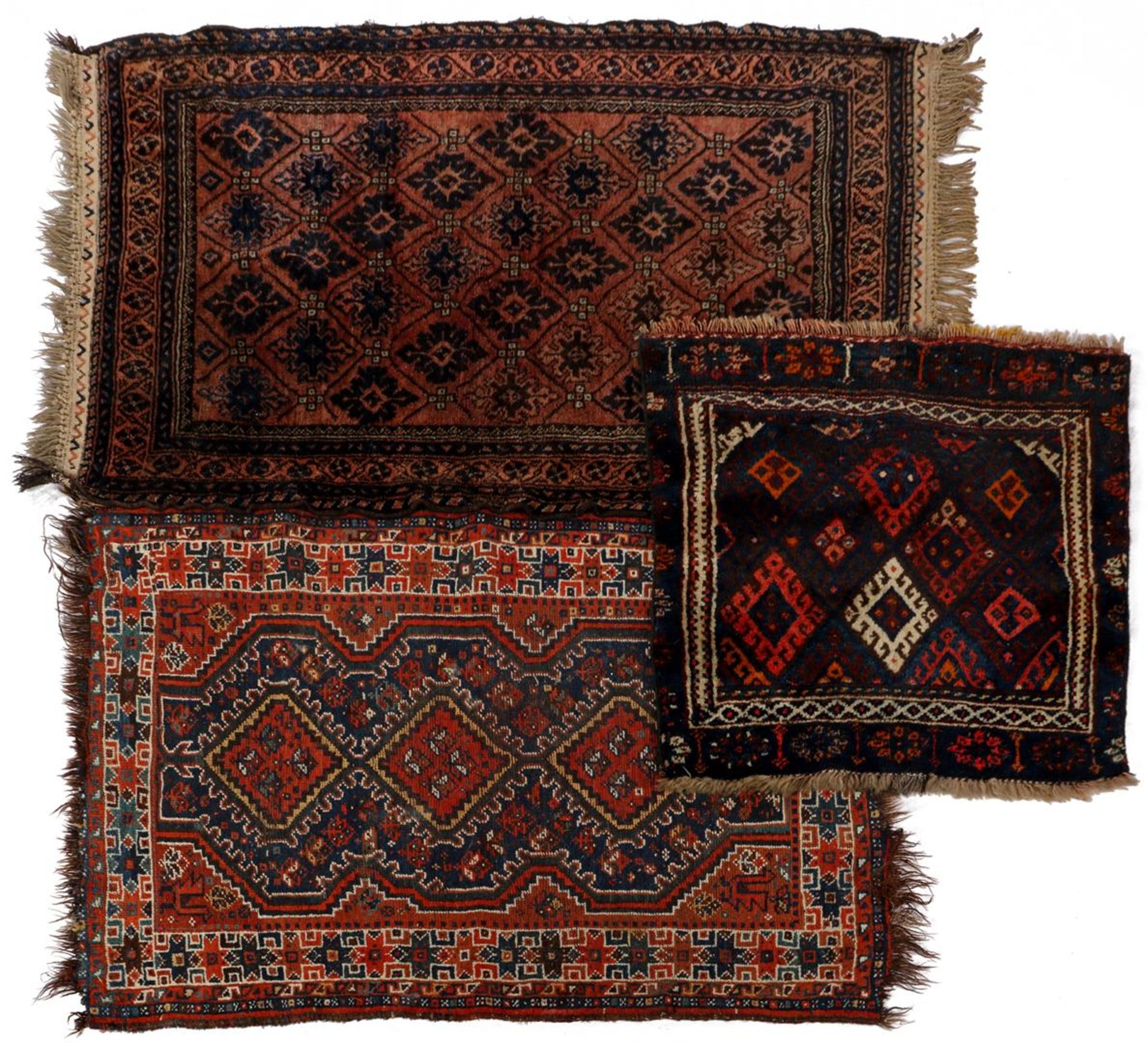 2 wool rugs with oriental motif