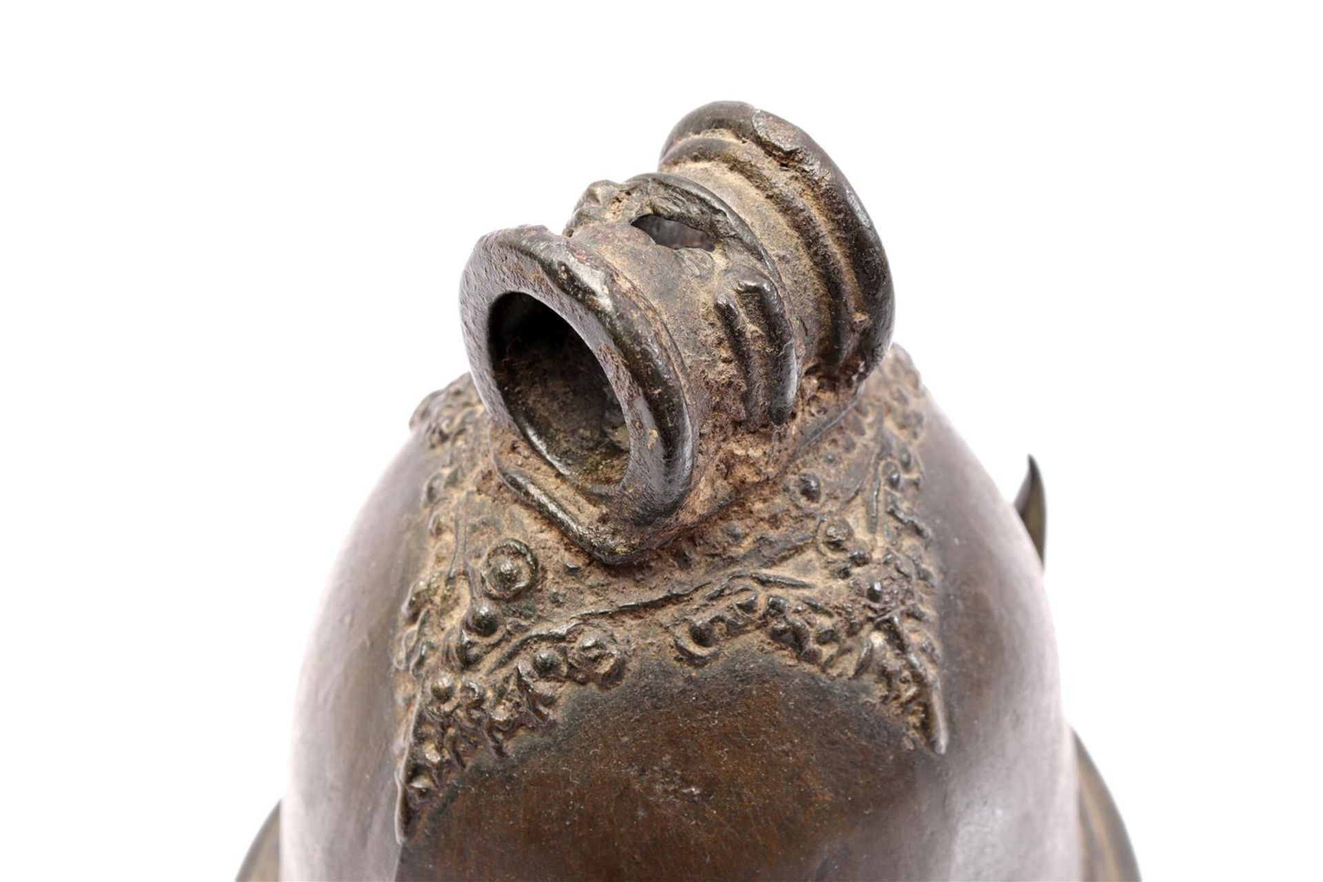 Bronze elephant bell with decor, China / Tibet - Image 2 of 3