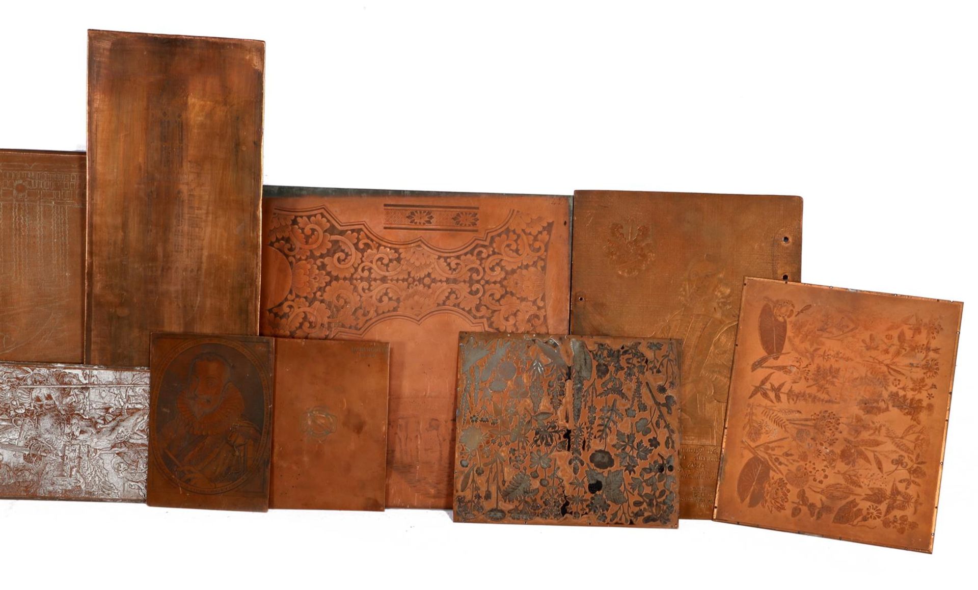 Copper plates used for various printing techniques with various decors - Bild 2 aus 4