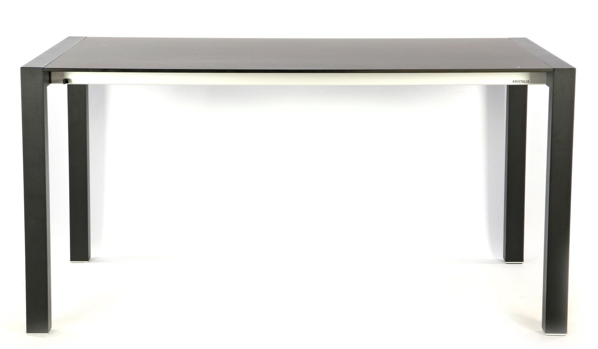 Kristalia table with black aluminum frame and aluminum compact top - Bild 2 aus 2