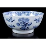 Porcelain bowl with blue decor of flowers, China ca. 1820