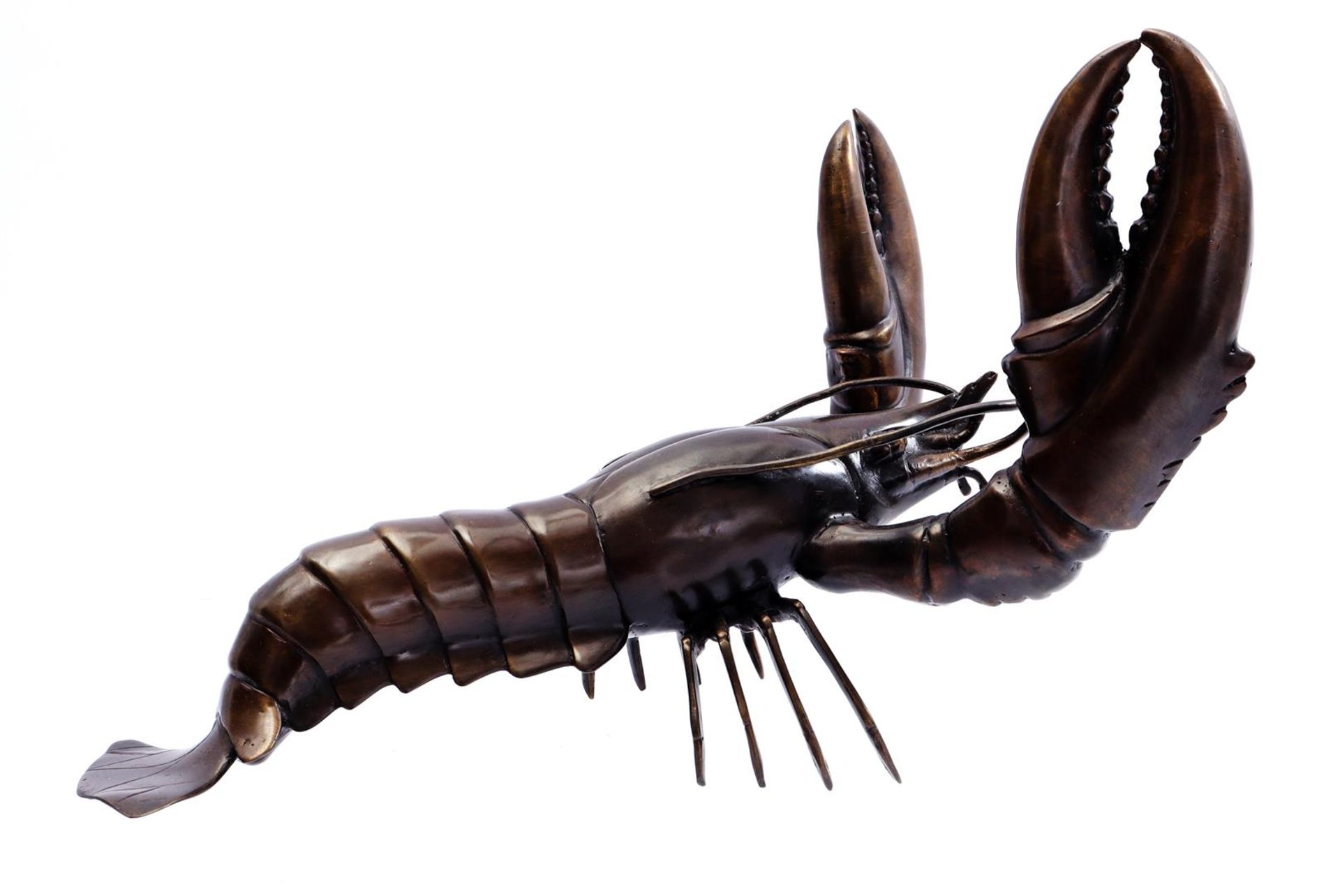 Bronze sculpture of a lobster