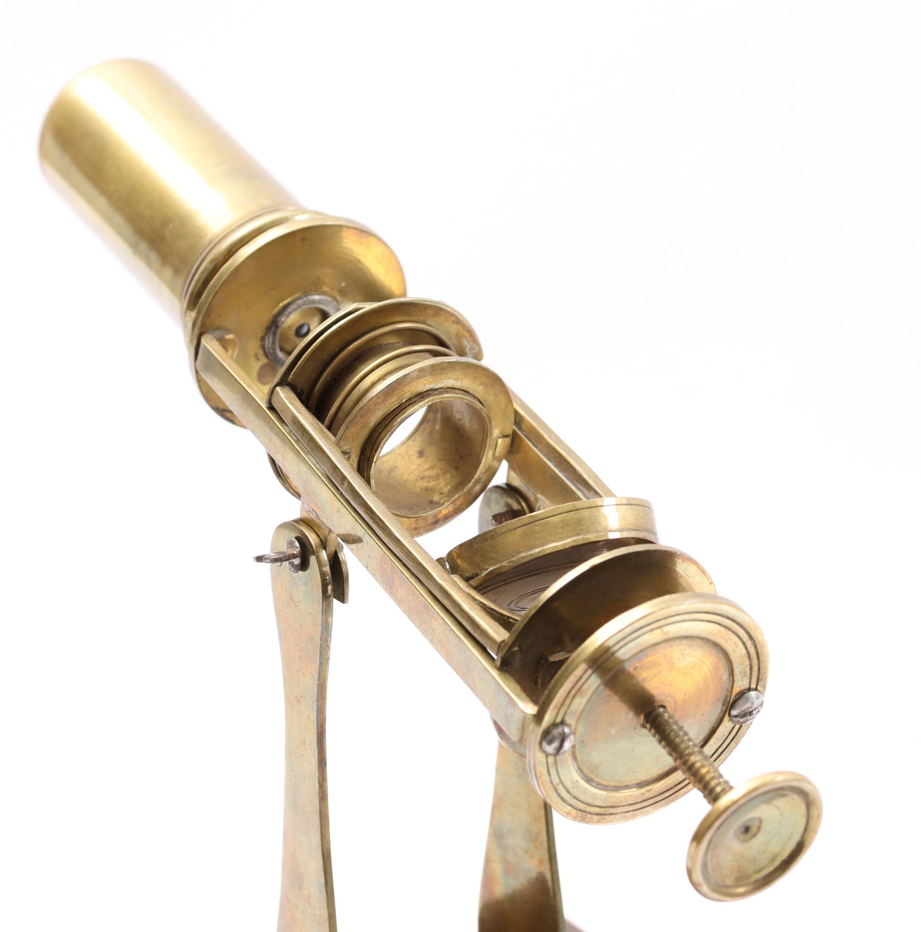Brass travel microscope in wooden box - Bild 6 aus 10