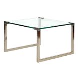 Peter Ghyczy (1940-) Stainless steel coffee table