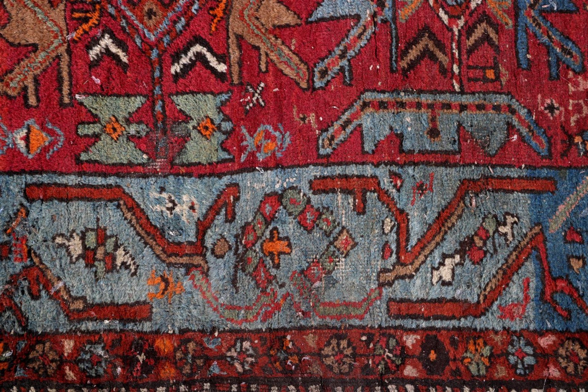 Hand-knotted wool runner with oriental decor, Heriz - Bild 2 aus 5