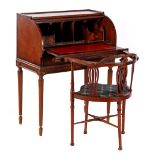 Mahogany veneer Louis Seize style ladies desk