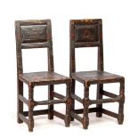 2 wooden painted chairs, early 19th century