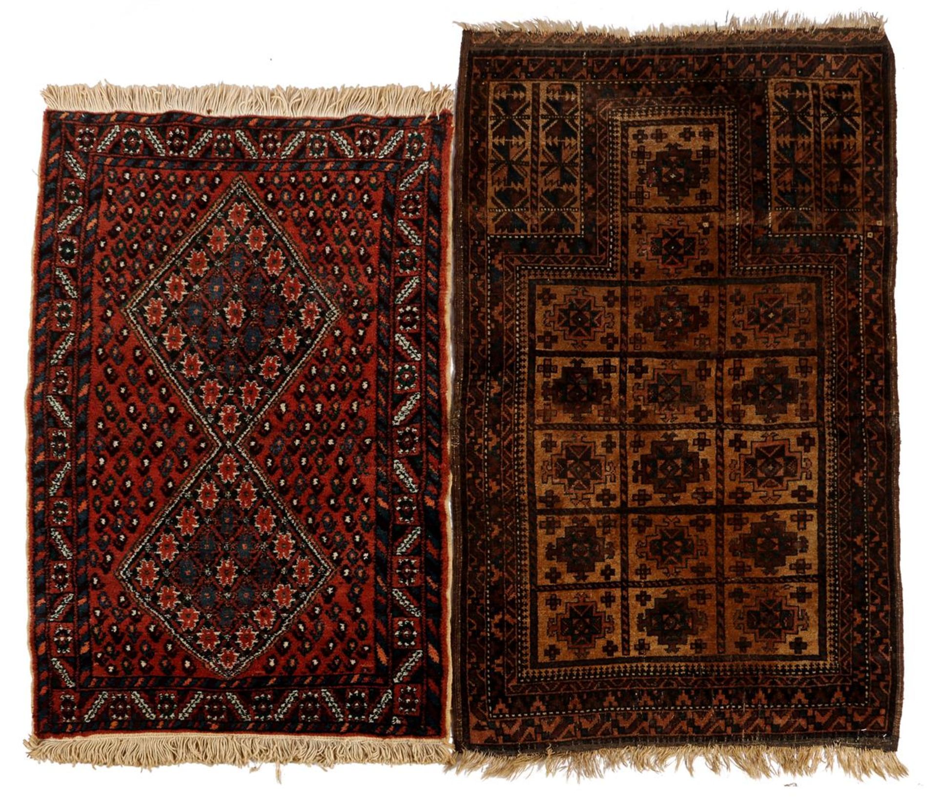 2 wool carpets with oriental decor