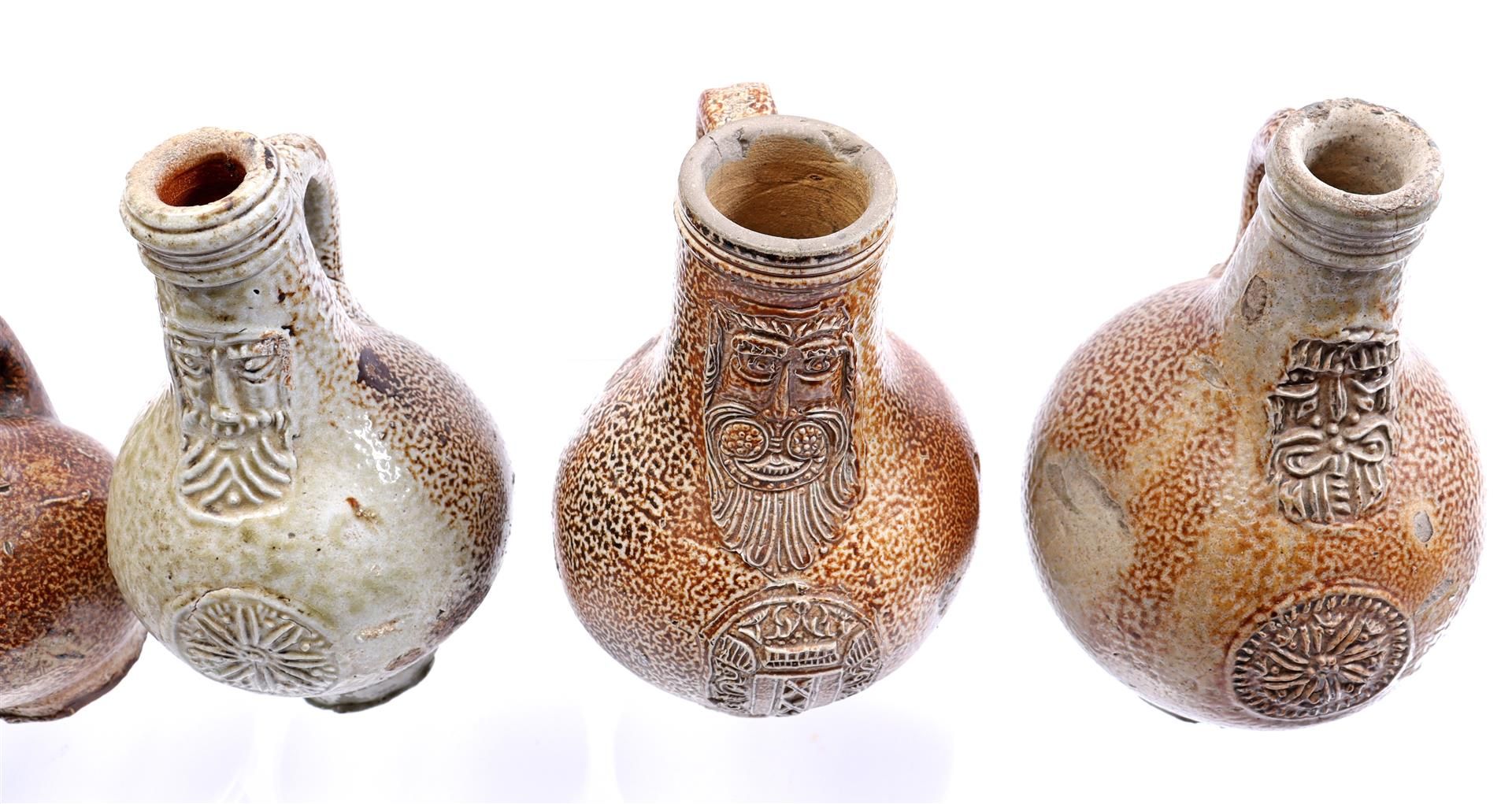 5 vitrified clay pottery bearded man jars - Bild 5 aus 8