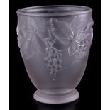 Etling Art Deco glass vase with a decor of vines