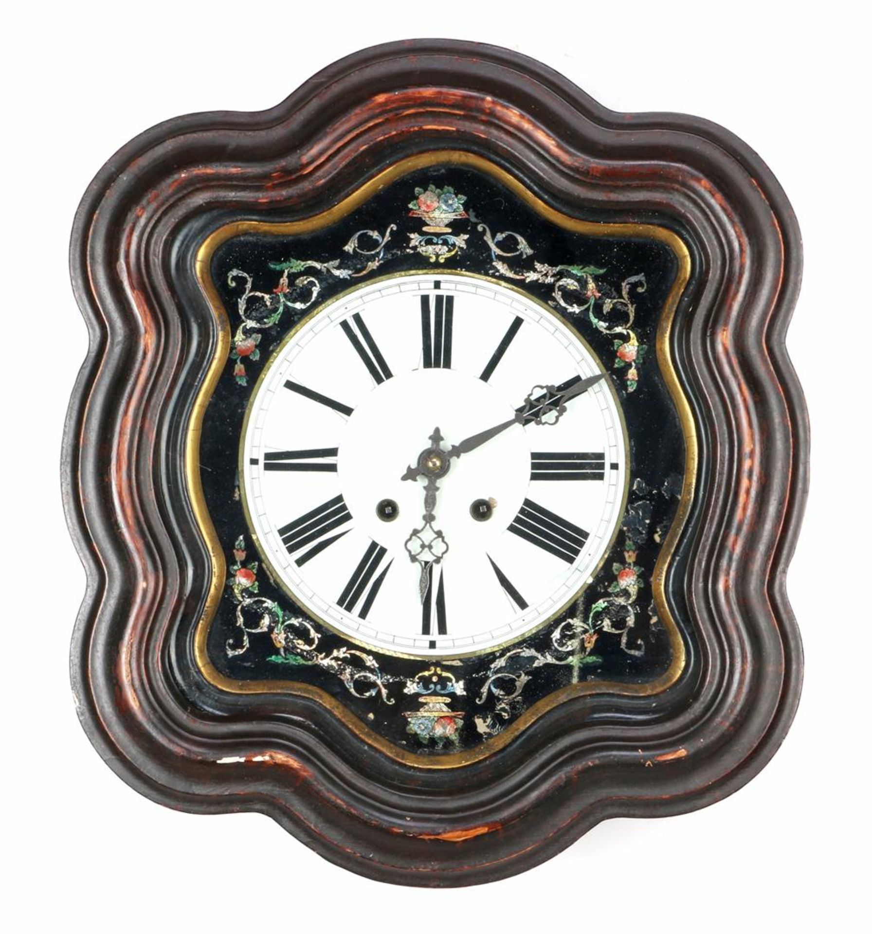 Wall clock with decorated dial
