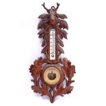 Dutch barometer in mahogany veneer case