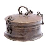 Copper drum with hammered decor