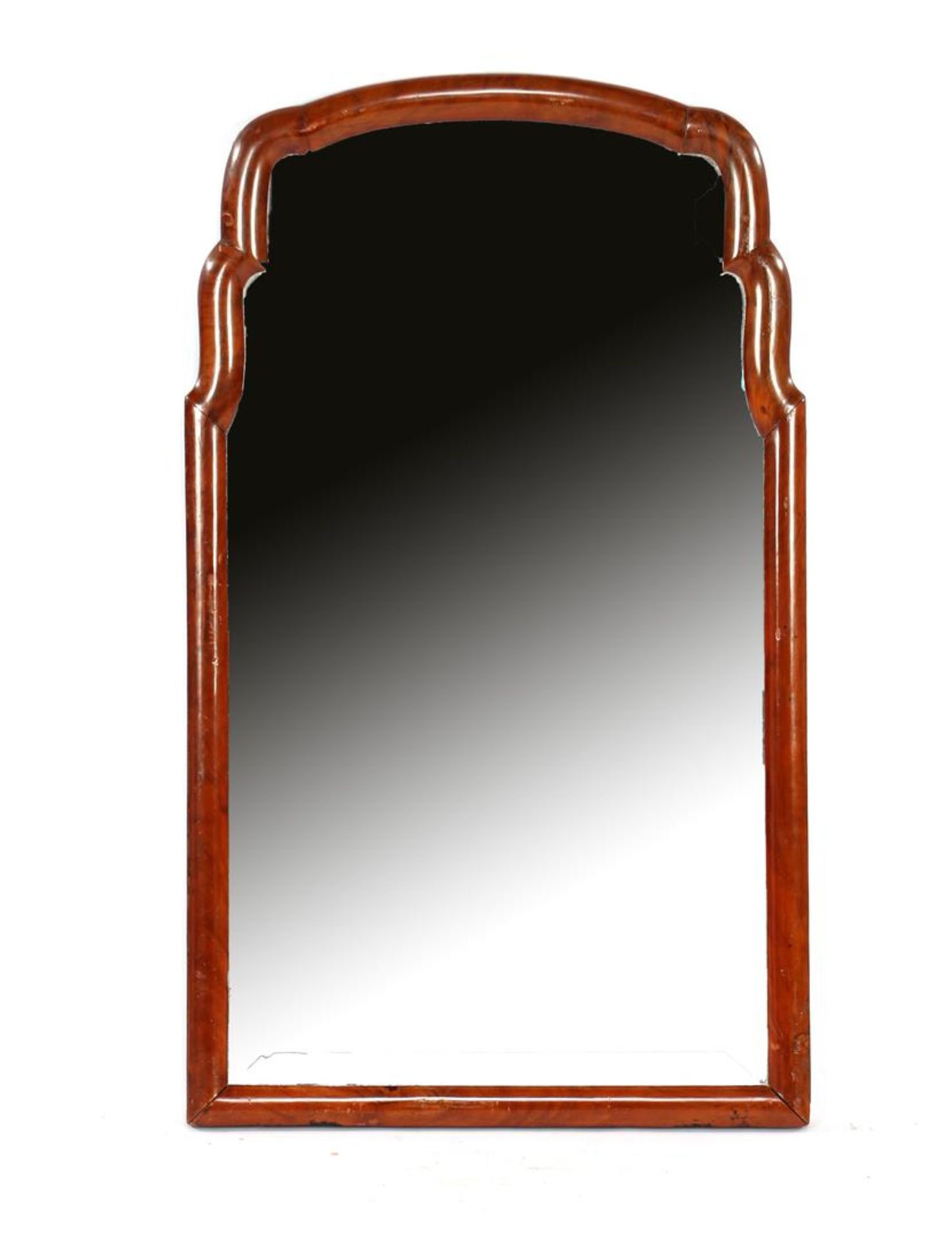 Faceted Soester mirror in mahogany frame 