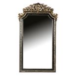 Mirror in pine black lacquered frame