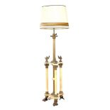 Standing table lamp with white marble