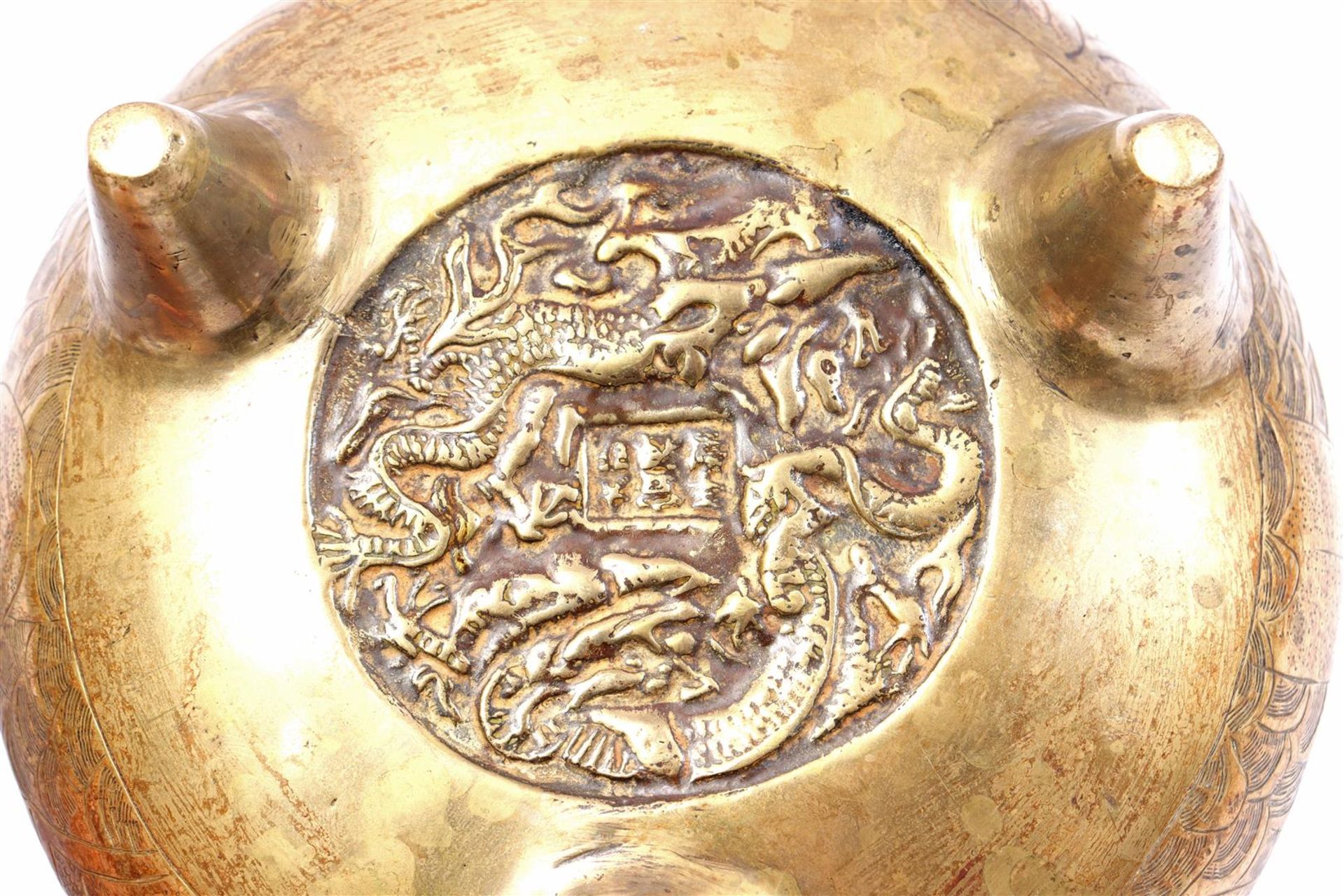 Brass incense burner with dragon  - Bild 2 aus 3