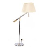 Brass and chrome-plated floor lamp