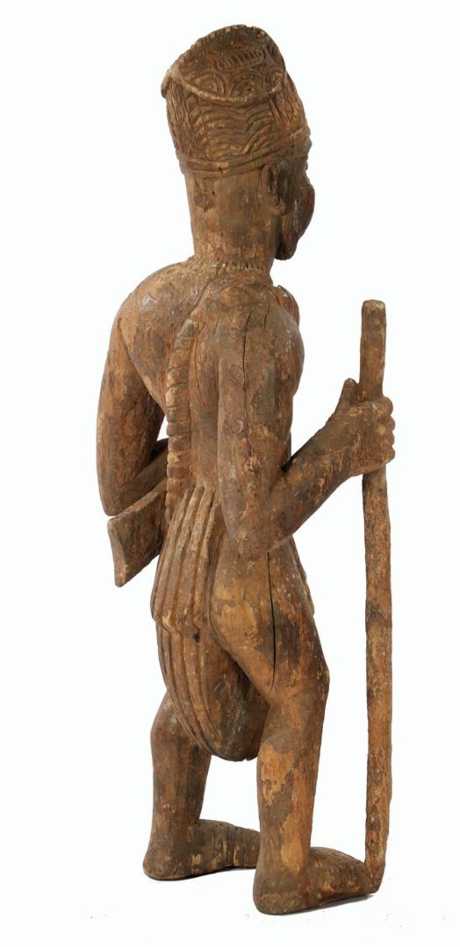 Wooden ceremonial statue, Bamun warrior - Image 2 of 4