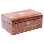 Burr walnut veneer writing box