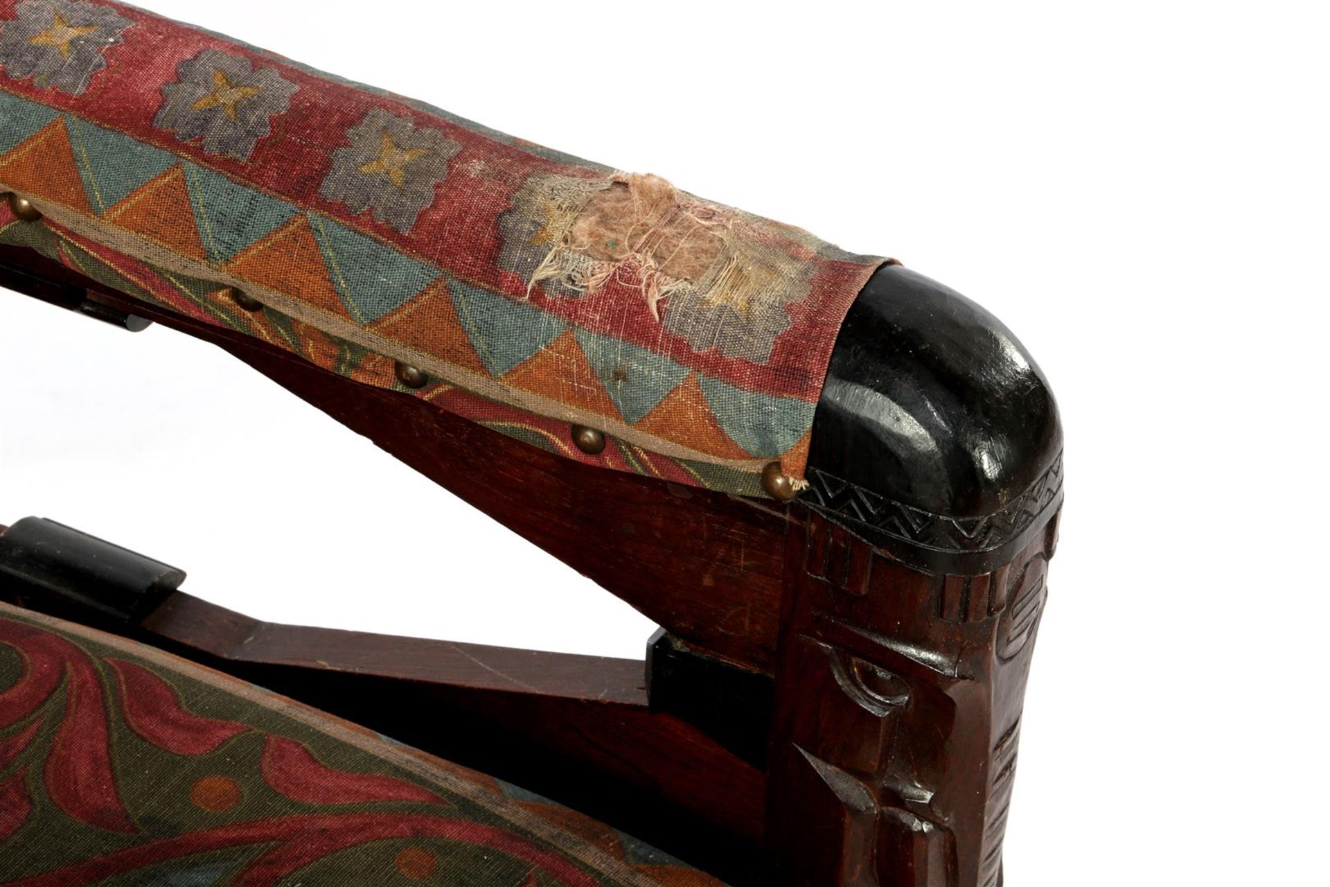 Rosewood Art Deco armchair with stitching - Bild 6 aus 8