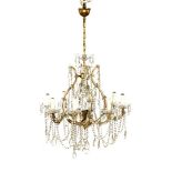 Classic 8-armed and 9-light crystal chandelier