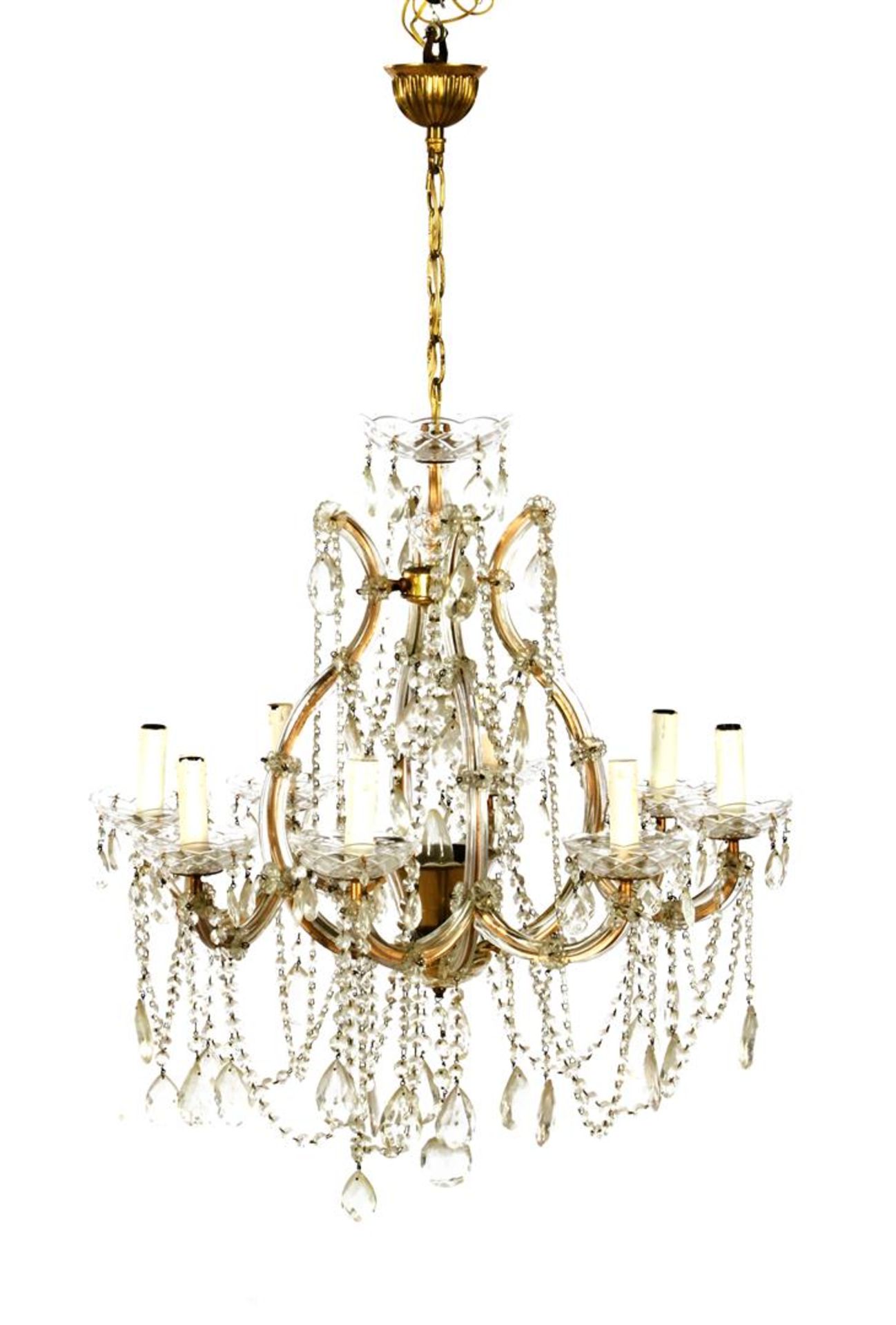 Classic 8-armed and 9-light crystal chandelier