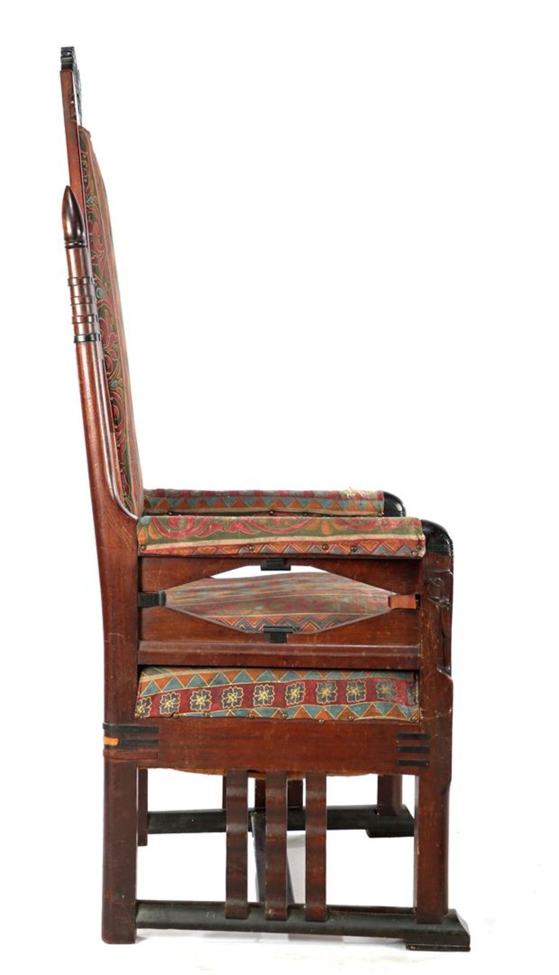 Rosewood Art Deco armchair with stitching - Bild 4 aus 8