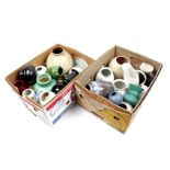 2 boxes with various earthenware