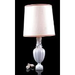 White porcelain table lamp base