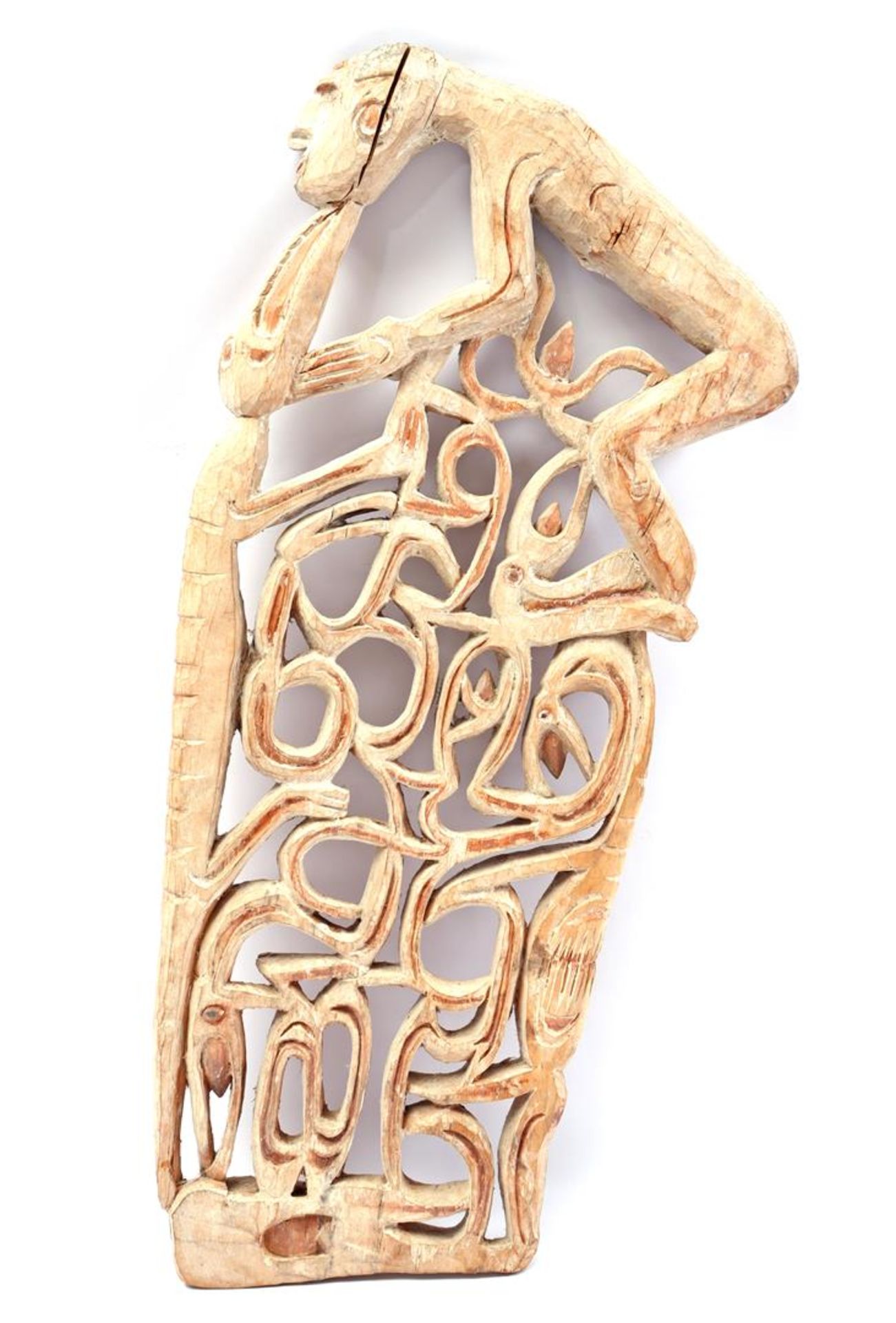 Carved wooden ornament with praying mantis - Bild 2 aus 3