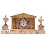 Marble 3-piece mantel clock