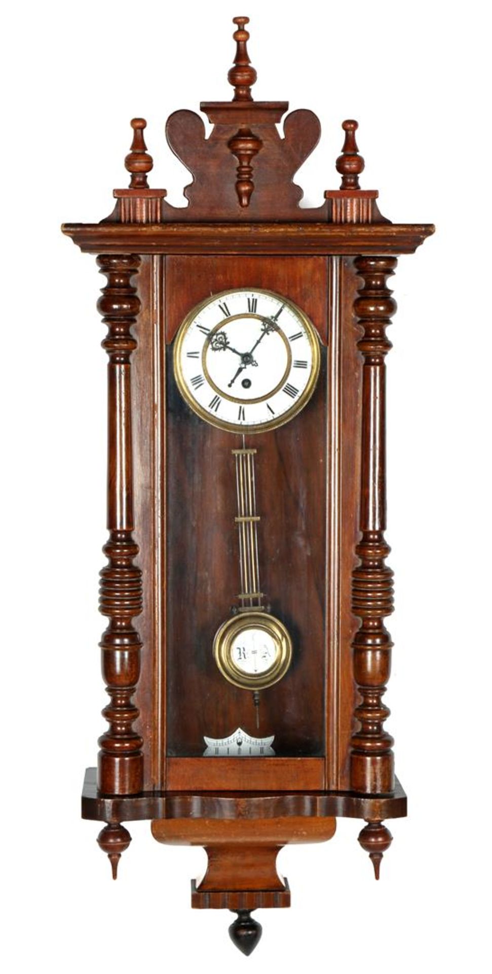 Regulator in walnut cabinet