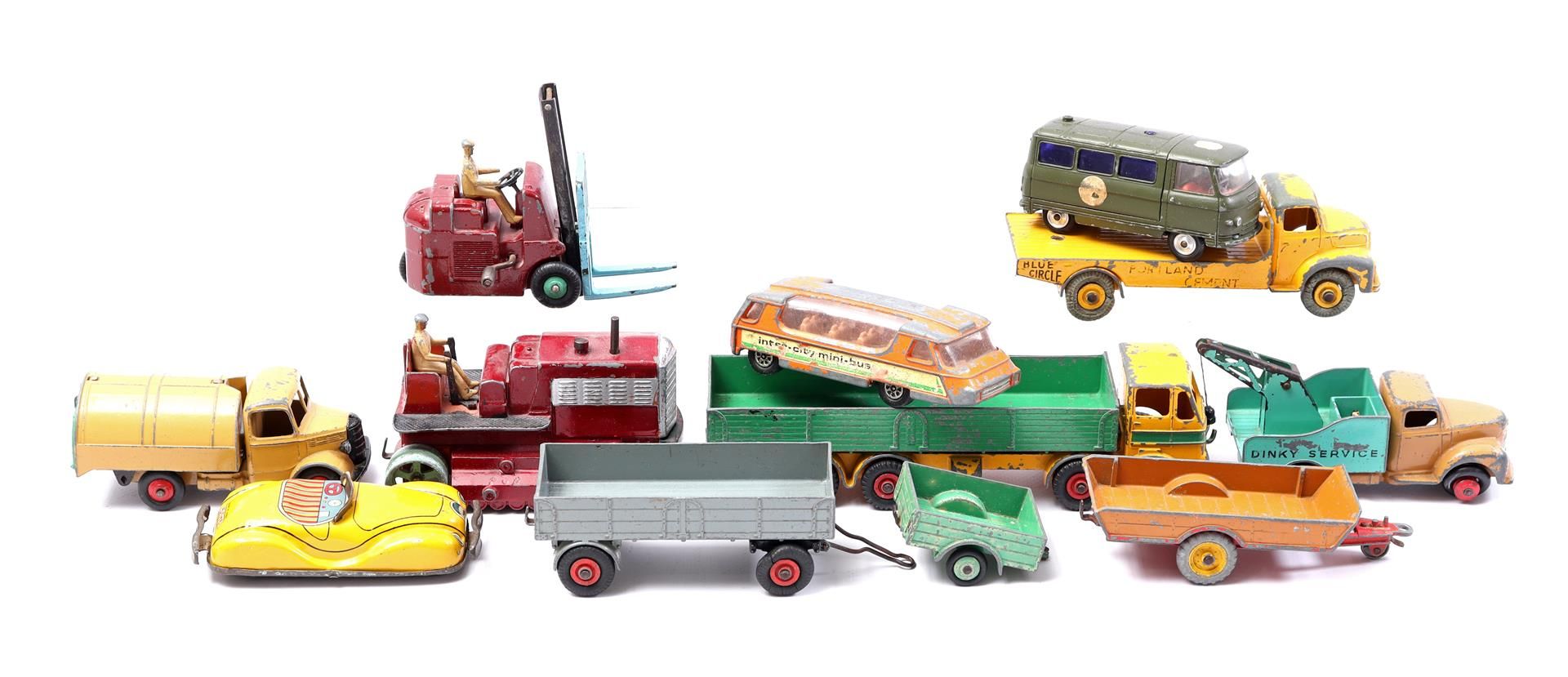 11 metal and tin toy cars