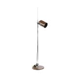 Chrome-plated metal floor lamp