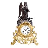Table clock with zamak angel Gabriel on top