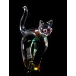 Colored glass cat