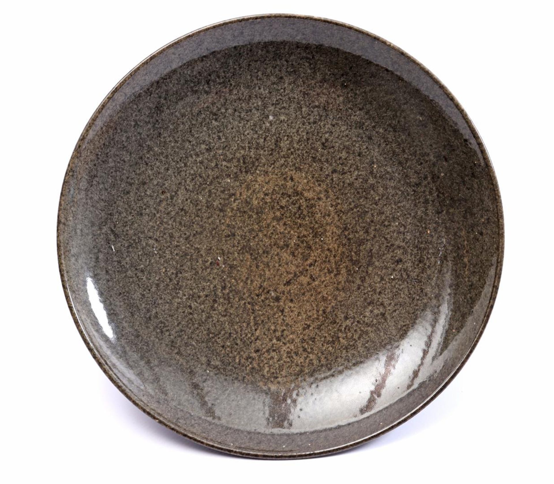 Porcelain dish with gray monochrome décor