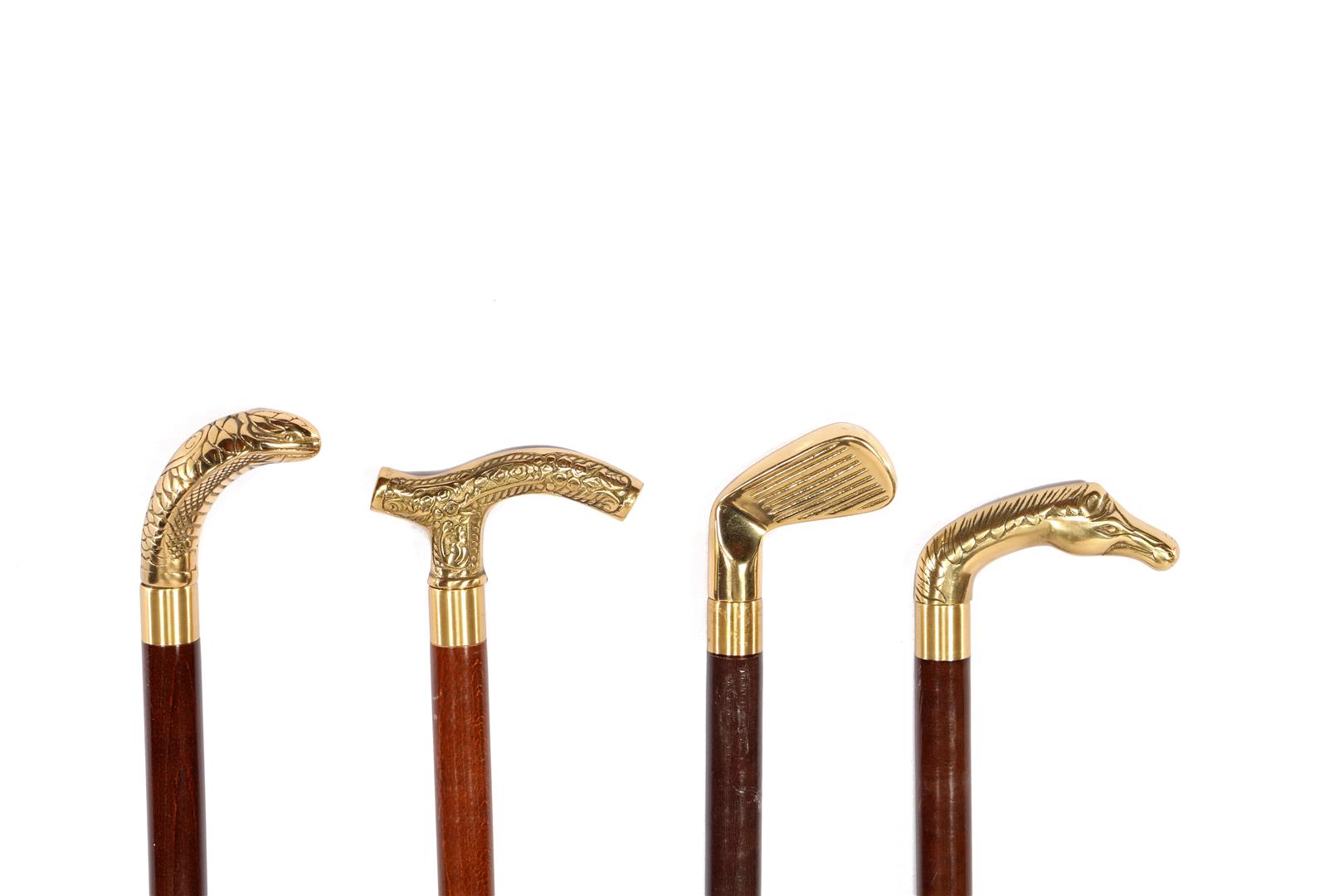 4 wooden walking sticks - Image 2 of 2