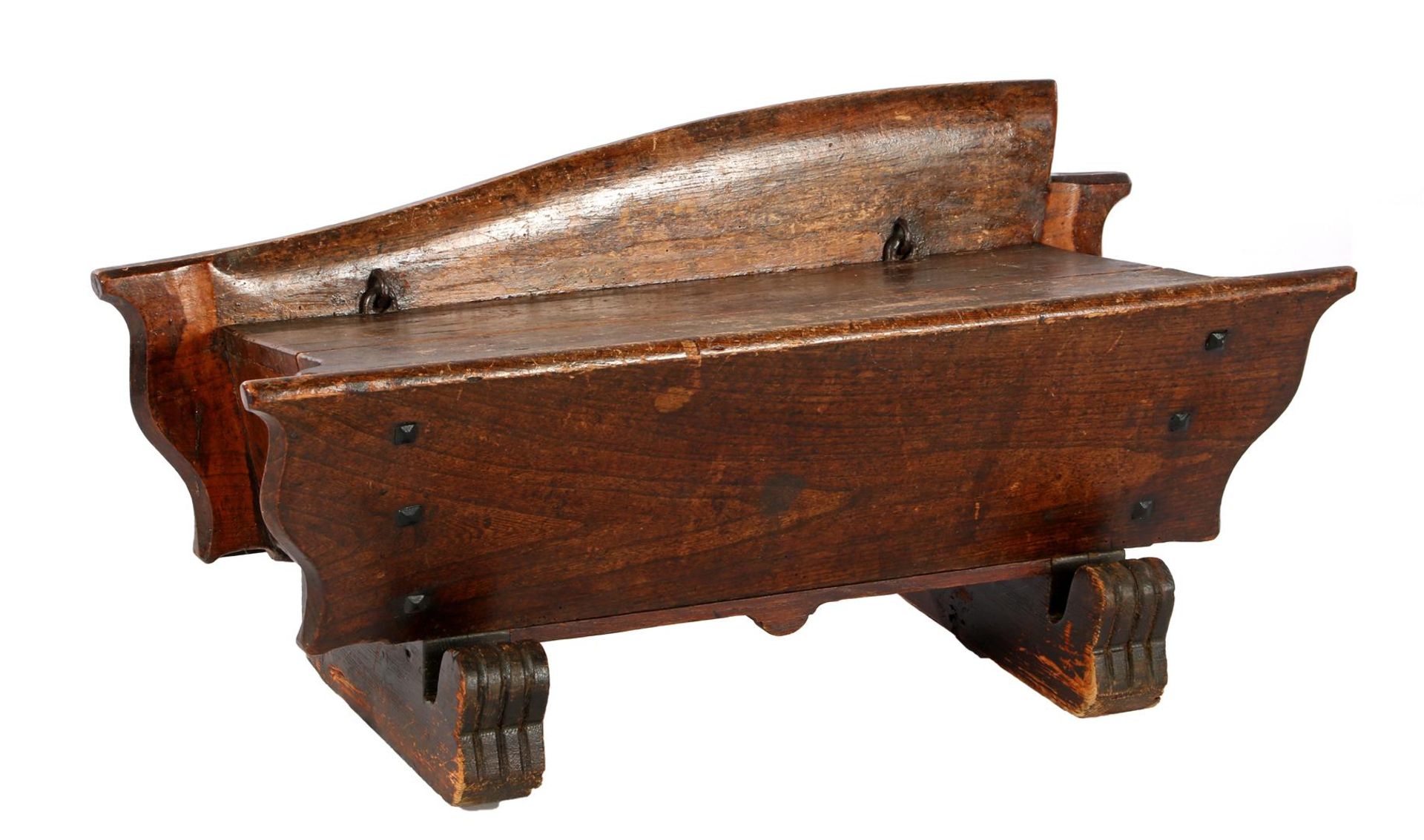 Oak goat box, 19th century