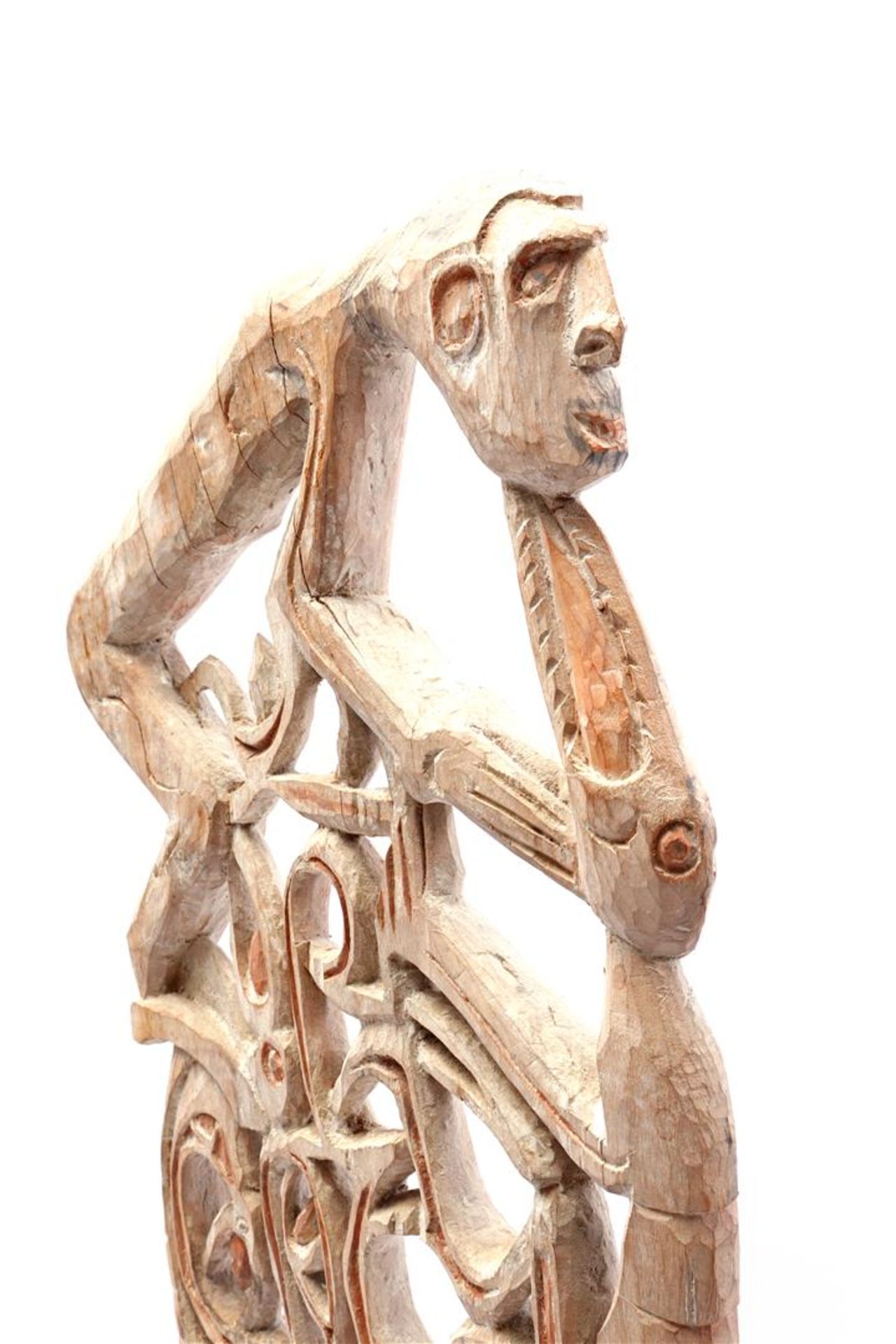 Carved wooden ornament with praying mantis - Bild 3 aus 3