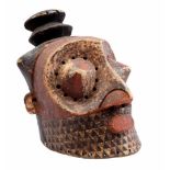 Wooden ceremonial polychrome mask