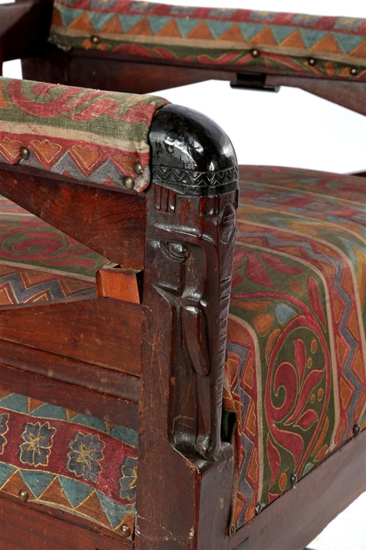 Rosewood Art Deco armchair with stitching - Bild 5 aus 8